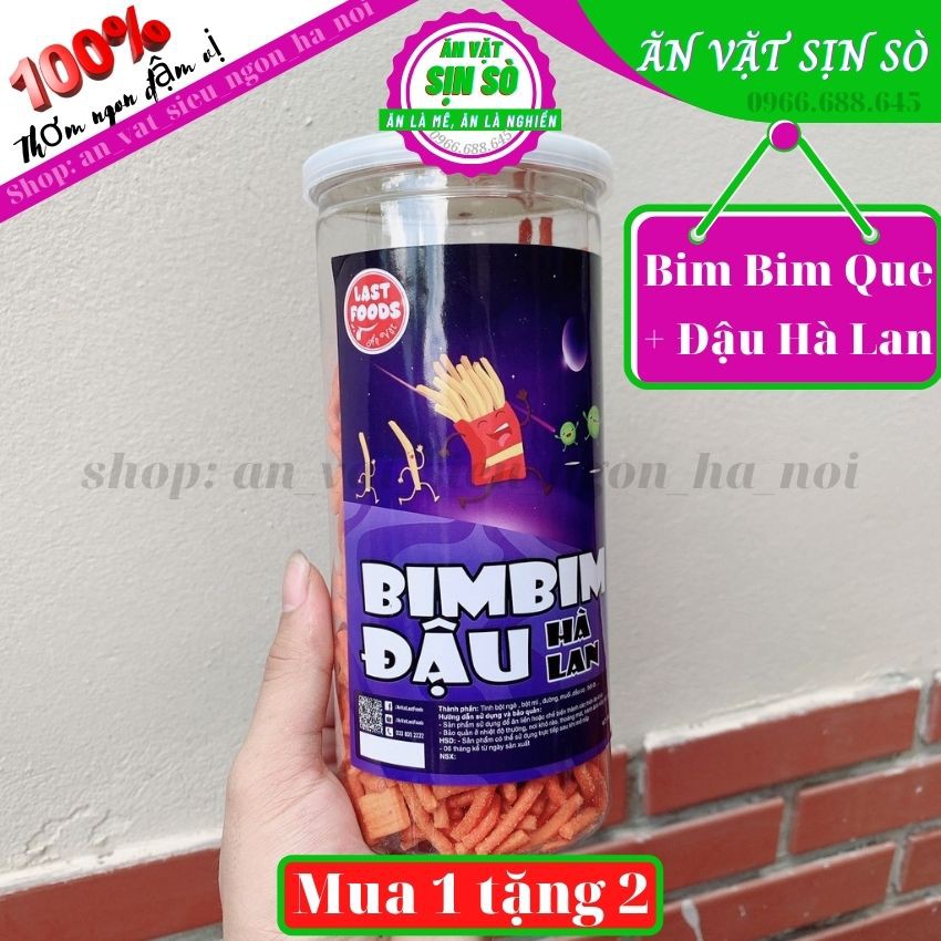 300gr Bim bim que, bim bim tăm + đậu Hà Lan - Tiệm ăn Vặt nhà SÒ cực ngon cực chất ăn là mê