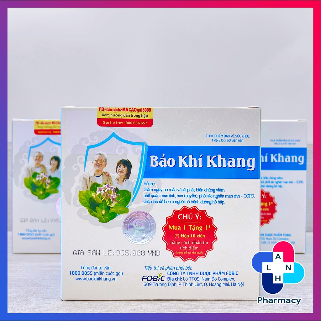 BẢO KHÍ KHANG (HỘP 120 VIÊN) - Giảm tái phát hen suyễn, viêm phế quản mạn, COPD.