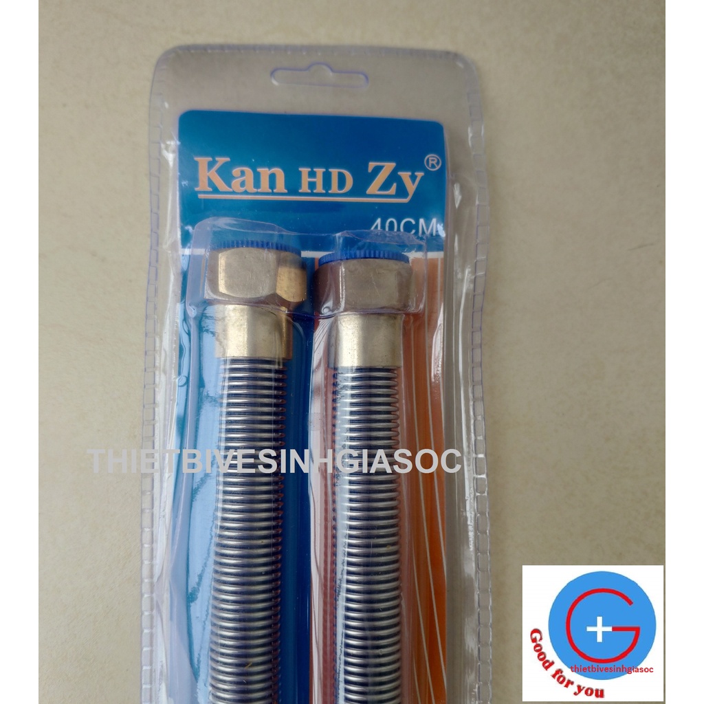 Dây cấp bình nóng lạnh lò xo Ốc đồng thân inox 304 - 40 cm | dây cấp bình KAN HD ZY | Hàng siêu ĐẸP - SIÊU BỀN