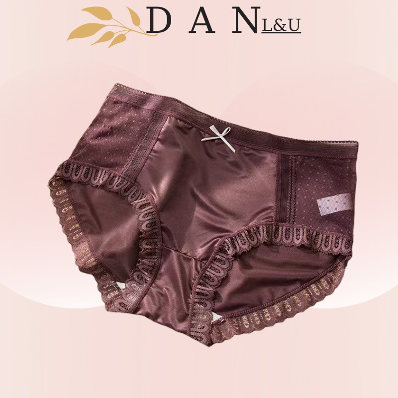 Quần Lót Cotton Phối Ren Siêu Mềm Mịn Co Dãn Thoáng Mát DAN L&amp;U 3031