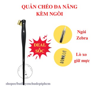 Quản chéo đa năng viết chữ sáng tạo calligraphy kèm ngòi lá tre