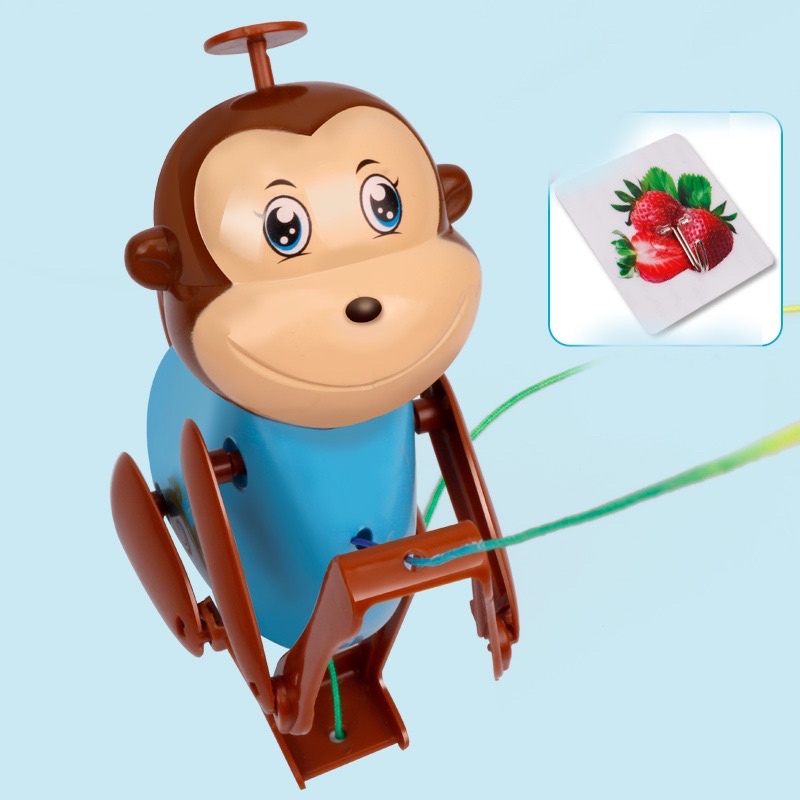 Đồ Chơi Khỉ Leo Dây Vô Cùng Hài Hước Mới Lạ Cho Bé, Tặng Kèm Móc Dán.