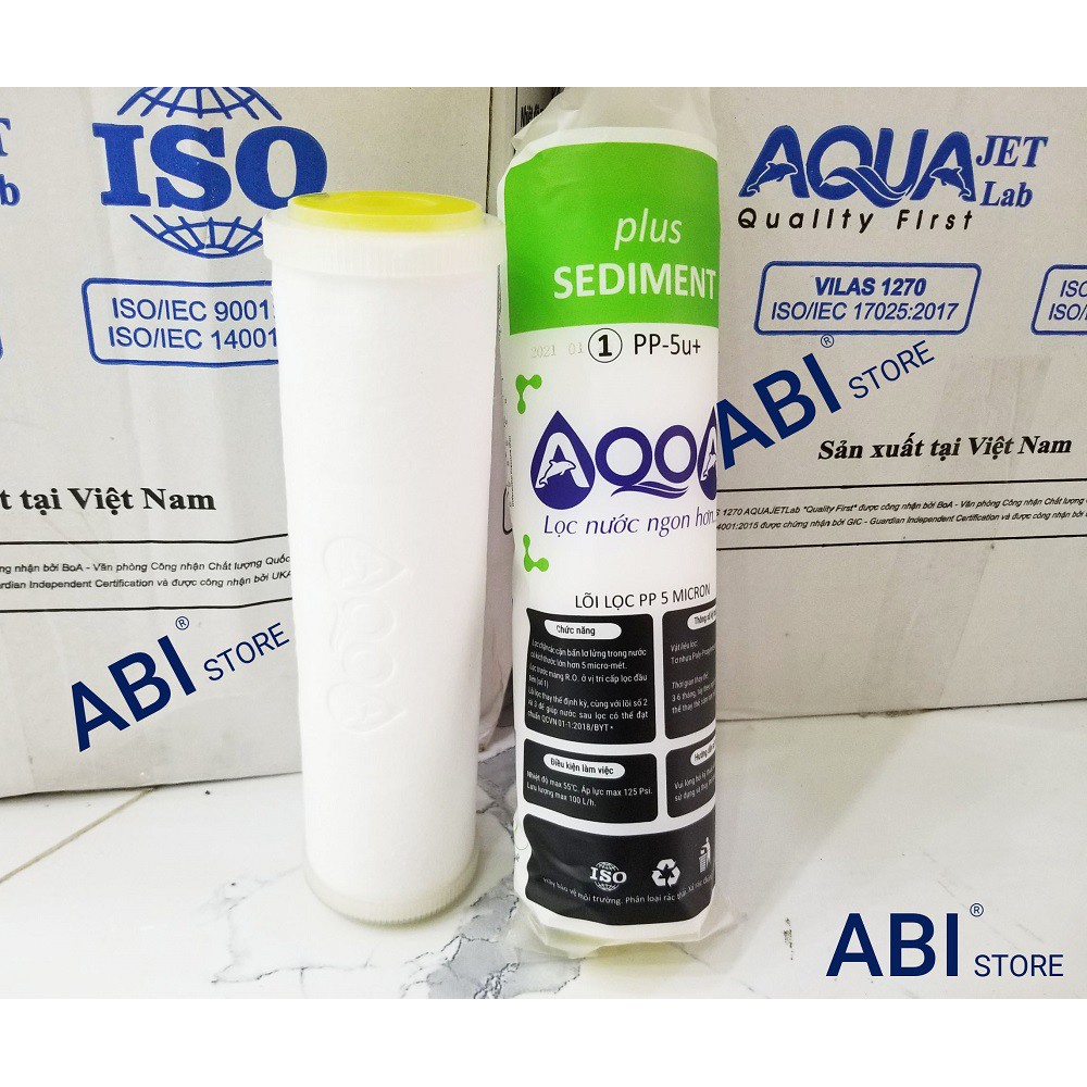Lõi lọc nước Aqua,lõi lọc thô,lõi lọc số 1 chính hãng xin,lắp vừa cho tất cả các dòng máy lọc nước RO