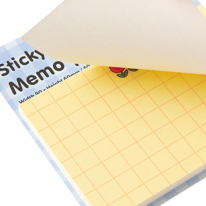 Tập Giấy Dán Nhớ ARTBOX Hàn Quốc Hình Hoa Tulip Màu Vàng Kẻ Ô Vuông