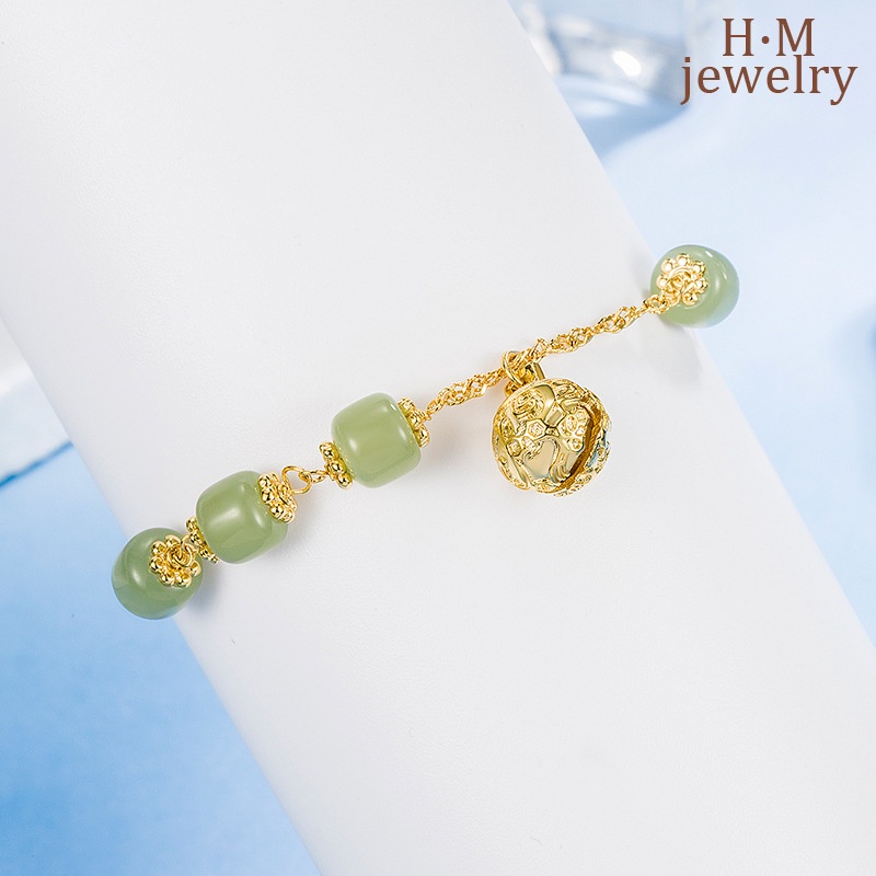 Vòng Tay Đá Ngọc Bích Thiết Kế Mới Cao Cấp Thời Trang