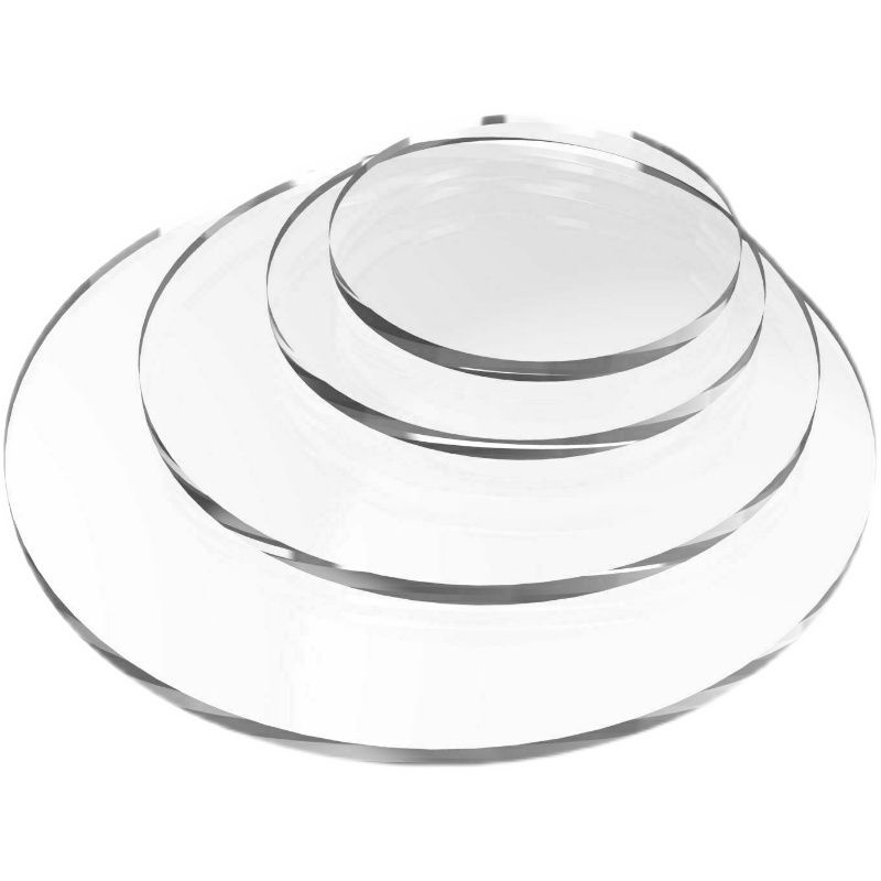 Tấm nhựa tròn mica, acrylic dày 3mm, tấm nhựa trong suốt 100-200mm DIY-VN