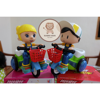 [Xả hộ kho giá thanh lý] Đồ chơi Bé đạp xe đạp có nhạc có đèn quay 360 độ (tặng kèm pin + tua vít)