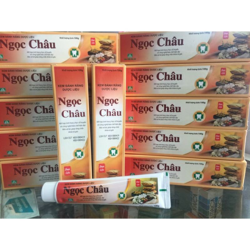 Kem Đánh Răng Dược Liệu Ngọc Châu Tuýp 100g/170g(Cam Kết Hàng Chuẩn )