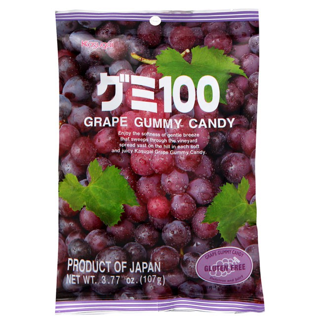 Kẹo dẻo vị nho đỏ Kasugai 107g