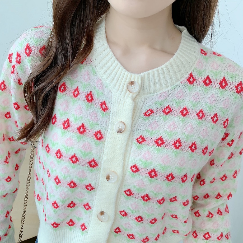 Áo khoác len cardigan dáng ôm thời trang thanh lịch cho nữ