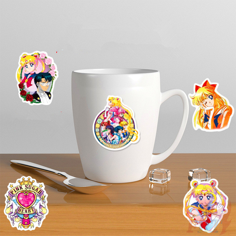❉ Sailor Moon - Series 03 Anime Stickers ❉ 50Pcs/Set DIY Fashion Luggage Laptop Skateboard Doodle Stickers