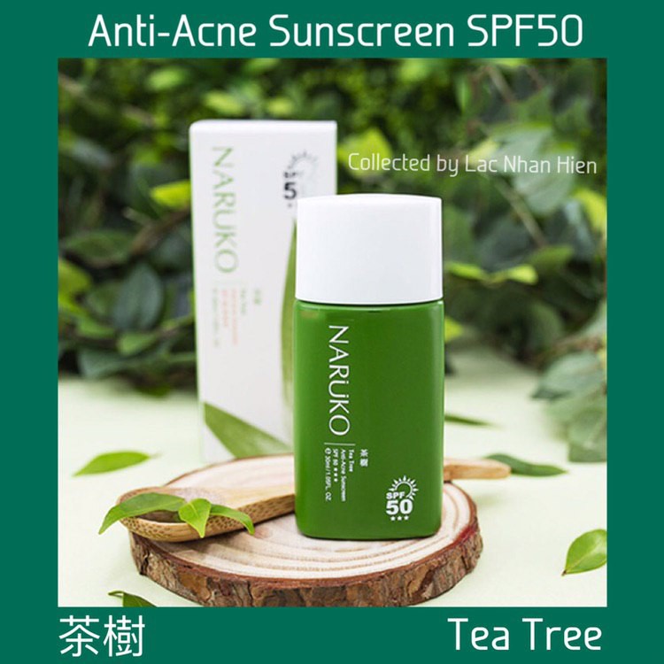 [Đài Loan] KEM CHỐNG NẮNG NGỪA MỤN TRÀM TRÀ NARUKO TEA TREE ANTI-ACNE SUNSCREEN SPF50