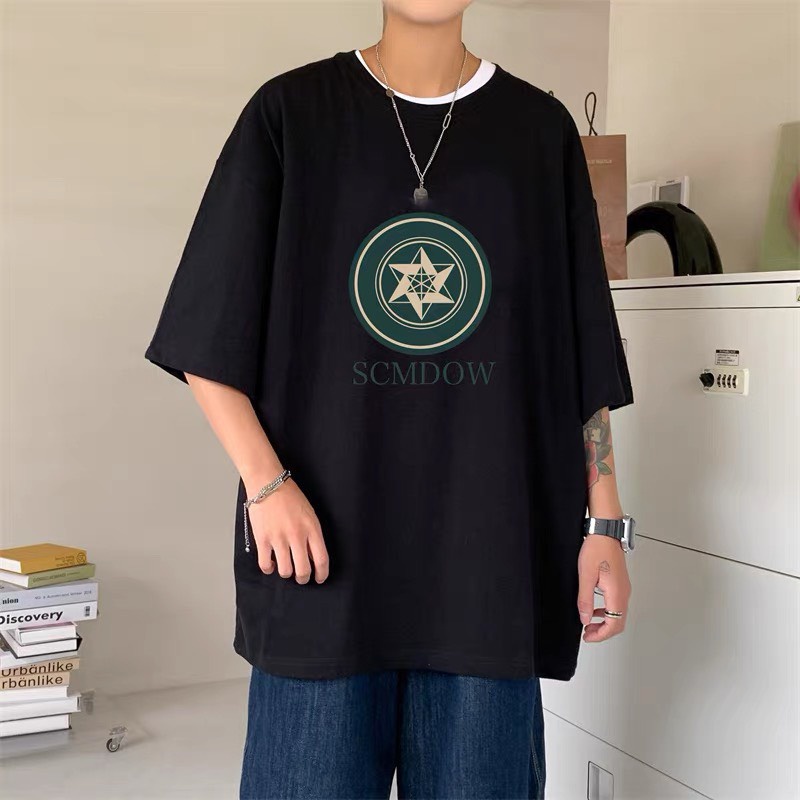 [FREESHIP, MẾN TẶNG QUÀ XINH] ÁO THUN, ÁO PHÔNG NAM NỮ SCM TAY LỠ FORM RỘNG 2 MÀU ĐEN TRẮNG CỰC HOT, CỰC CUTE