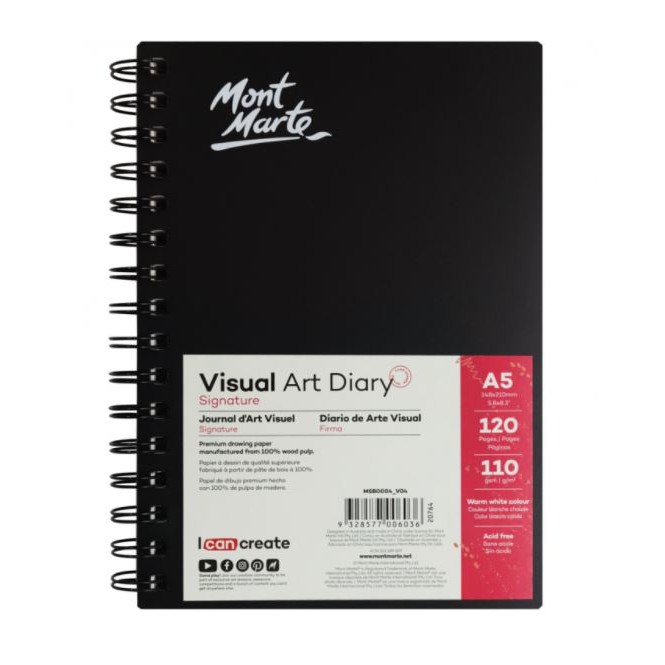 Sổ vẽ sketch Visual Art Diary, A5, 120 tờ, 110gsm