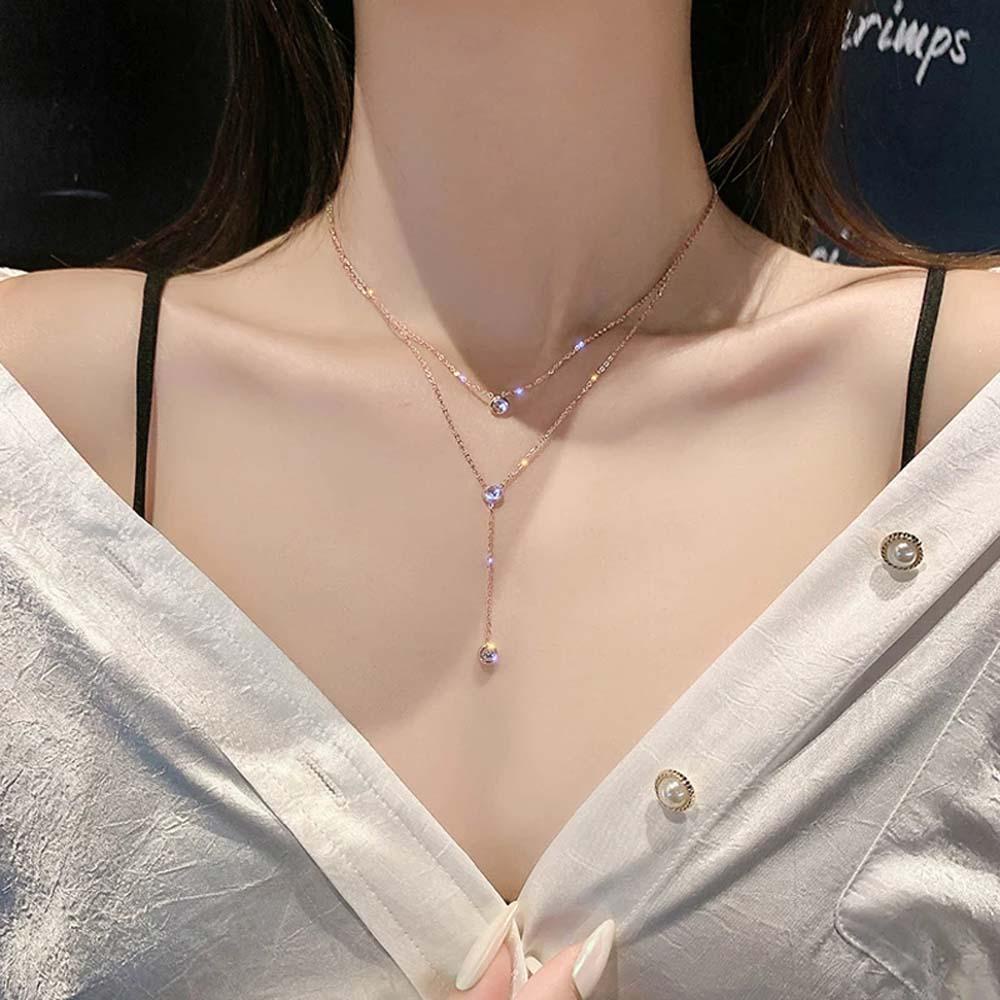 Vòng cổ Mặt Chữ o Phối Tua Rua Đơn Giản Thời Trang jeremy1
