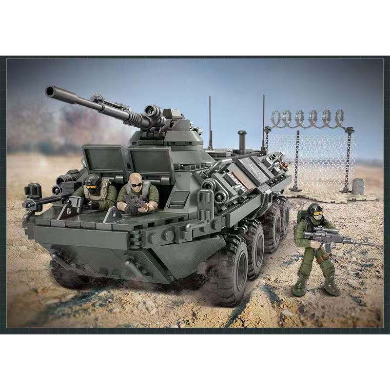 Non Mega Bloks Call of Duty Army XJ933 Armored IFV bộ đồ chơi lắp ráp Xe thiết giáp BTR 80 chở lính 1036 chi tiết