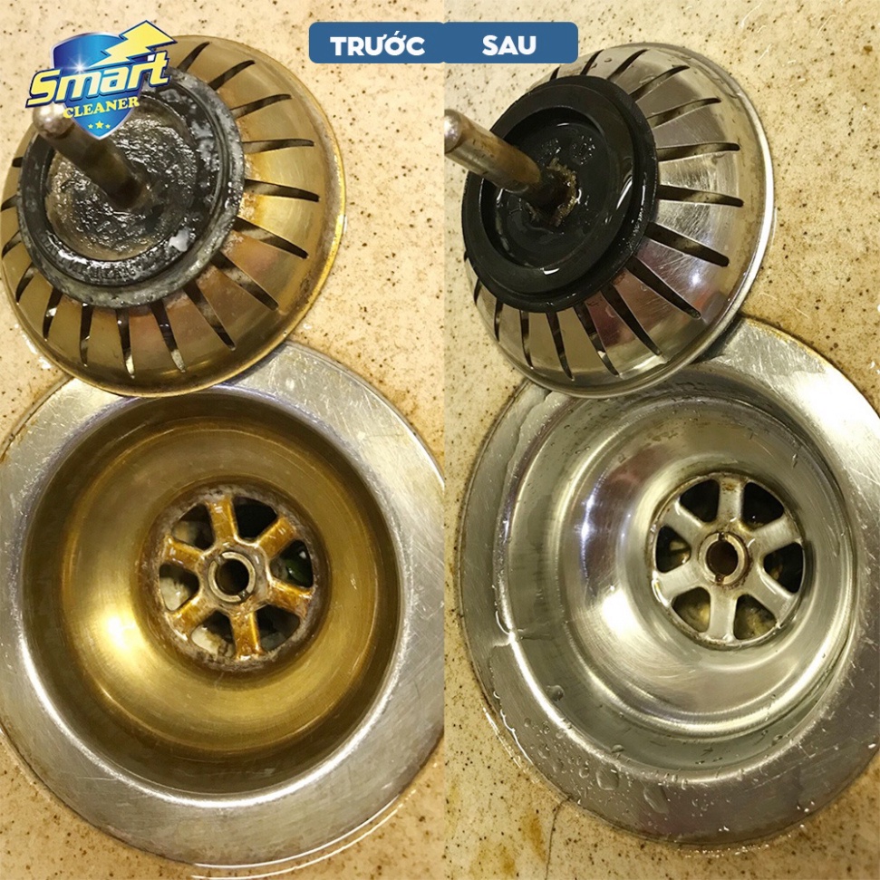 Nước tẩy rửa cặn canxi sen vòi nhà tắm SMART TC bồn chậu inox tường gạch làm sạch vết nước cứng 300/500ml