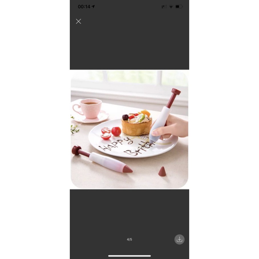 Bút viết vẽ socola lên mặt bánh bằng silicon