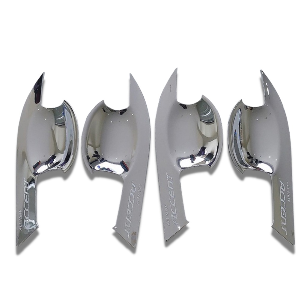 Ốp tay nắm, hõm cửa xe Hyundai Accent 2018- 2019- 2020- 2021 - 2022-2023 Nhựa ABS mạ crom cao cấp