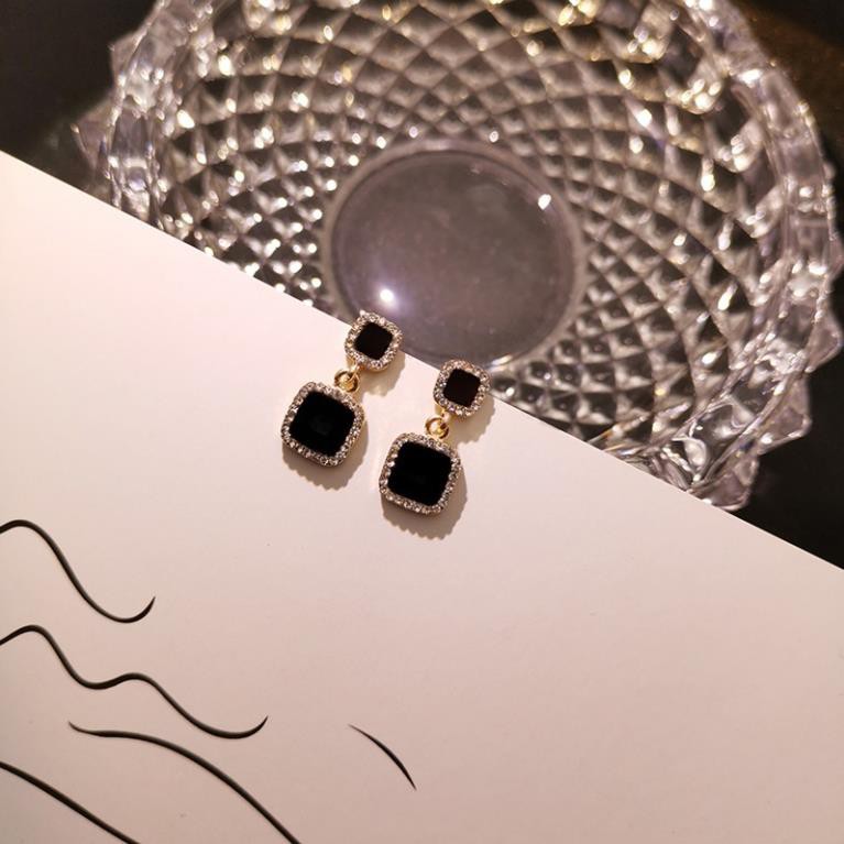 Khuyên Tai Nữ SOLANO Bông Tai Hàn Quốc Thời Trang Hình Vuông Kép Cho Nữ Cá Tính FA-001276