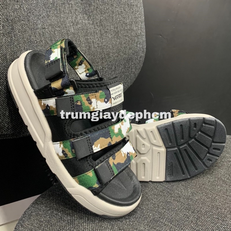 Giày Sandal Vento Nam Nữ NV1001XL - Xanh lá (camo)