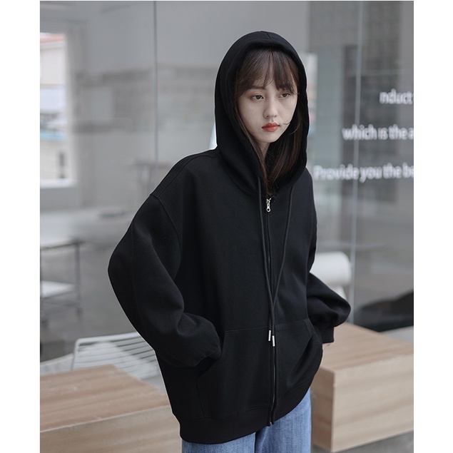ÁO KHOÁC HOODIE NAM NỮ FORM RỘNG TAY PHỒNG XÁM TRƠN ,ÁO KHOÁC UNISEX TAY PHỒNG XÁM TRƠN | BigBuy360 - bigbuy360.vn