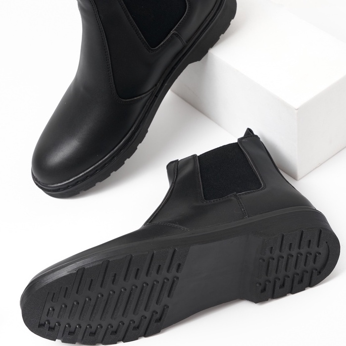 Giày Chelsea Boots Classic Retro nam, giay nam đế tăng chiều cao form dáng công sở
