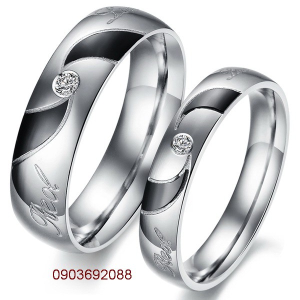 Nhẫn cặp tình nhân, nhẫn đơn INOX N41