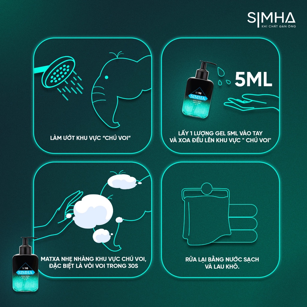 Gel Vệ Sinh Nam Simha N98 150g 