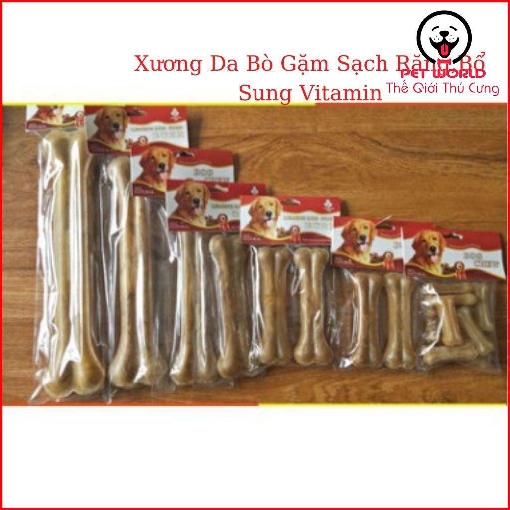 Đồ Ăn Vặt Xương Da Bò Xương Canxi Xương Gặm Sạch Răng Cho Chó