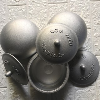 Nồi cơm niêu nhôm đúc nguyên khối. Tặng kèm đế đựng nồi. bền chắc chắn không dễ bể, cháy, khét