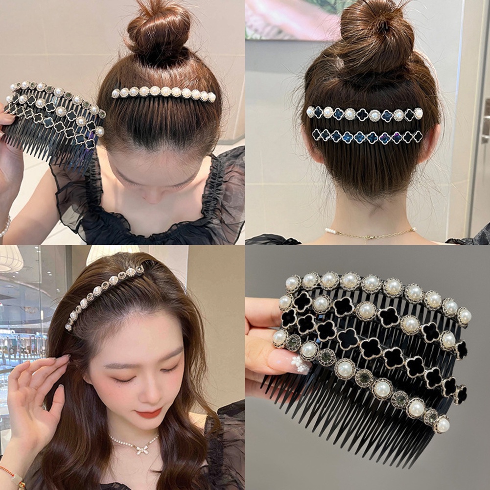 Kẹp Tóc Dạng Trượt Hình Cỏ Bốn Lá Bằng Kim Loại Dành Cho Làm Trang Sức Thủ Công