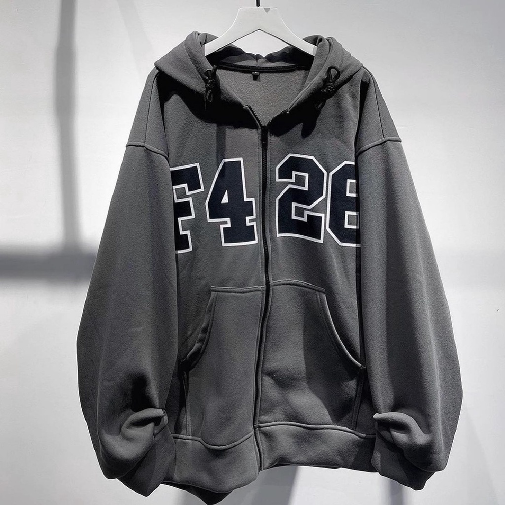 Áo khoác áo hoodies zip F426 chất nỉ ngoại khoá kéo ullzang Unisex - Gin Store