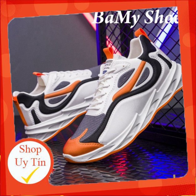 Giày Thể Thao Nam Đế Sóng 3D Vải Lưới Thoáng Khí Tăng chiều cao, Giày Sneaker nam chạy bộ tập thể dục