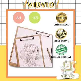 Bảng gỗ kẹp giấy vẽ, giá vẽ, kê bản vẽ gỗ CENVAVA A3, A4.