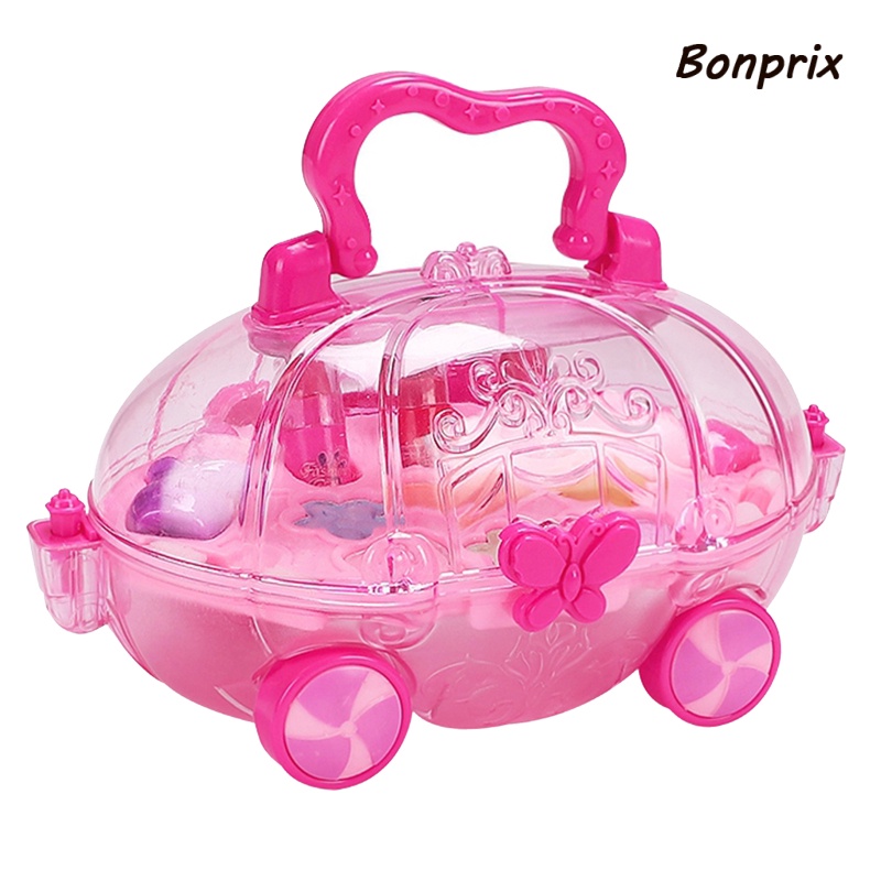 [Hàng mới về] Bộ mỹ phẩm đồ chơi bảng phấn mắt kem lót sơn móng tay son môi rửa được không độc hại có gương cho bé gái