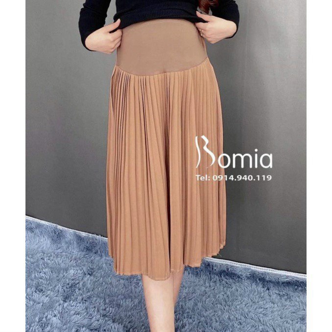 CHÂN VÁY BẦU DÀI - MẶC CẢ BẦU NHỎ BẦU TO XINH XINH