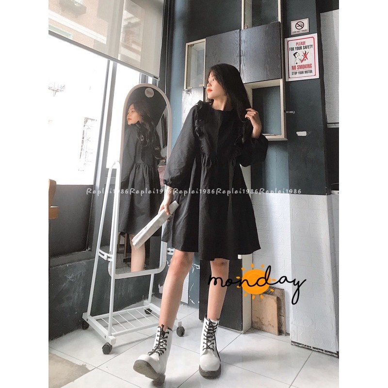[Mã FATHANG5 giảm 10K đơn 50K] Đầm Baby doll bèo cột nơ | BigBuy360 - bigbuy360.vn