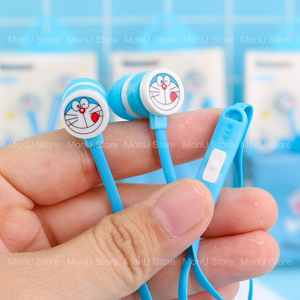 Tai nghe nhét tai có mic DORAEMON DOREMON túi dây rút dễ thương cute MON0385 TooYoo