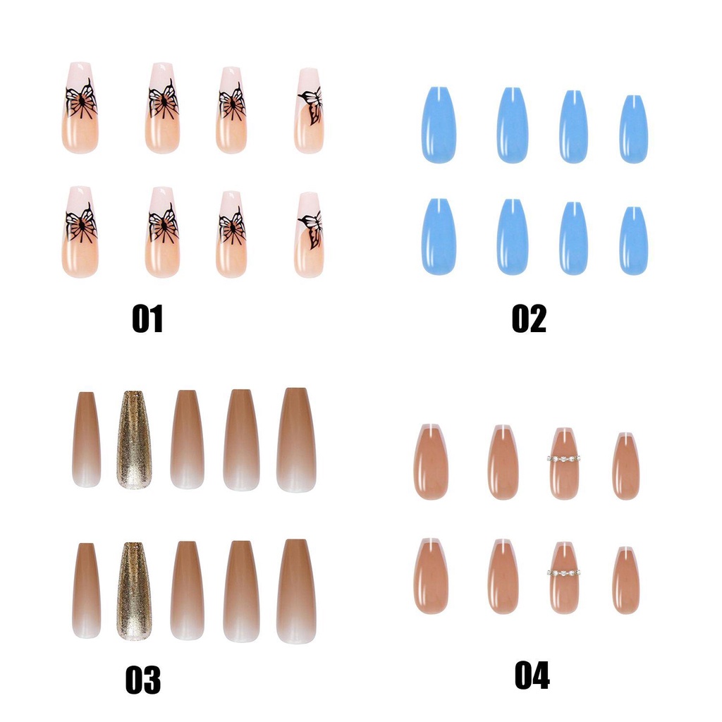 Hộp 24 Móng Tay Giả Che Phủ Toàn Diện Chất Lượng Cao MIHAN1