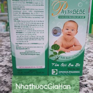 Tắm gội PhytoBEBE chống rôm sảy em bé