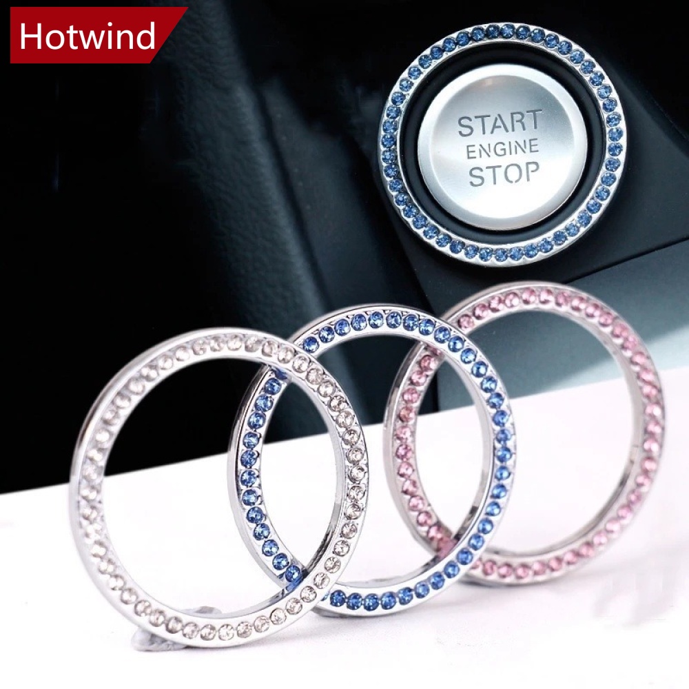 Vòng Đính Đá Trang Trí Nút Khởi Động Xe Hơi SUV M5Q6