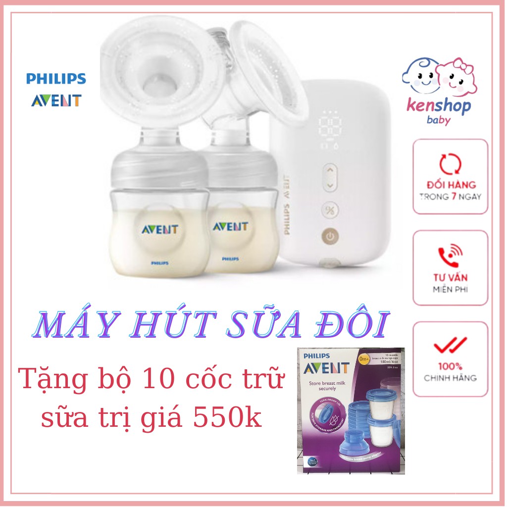 MÁY HÚT SỮA ĐIỆN ĐÔI PHILIPS AVENT [HÀNG CHÍNH HÃNG]