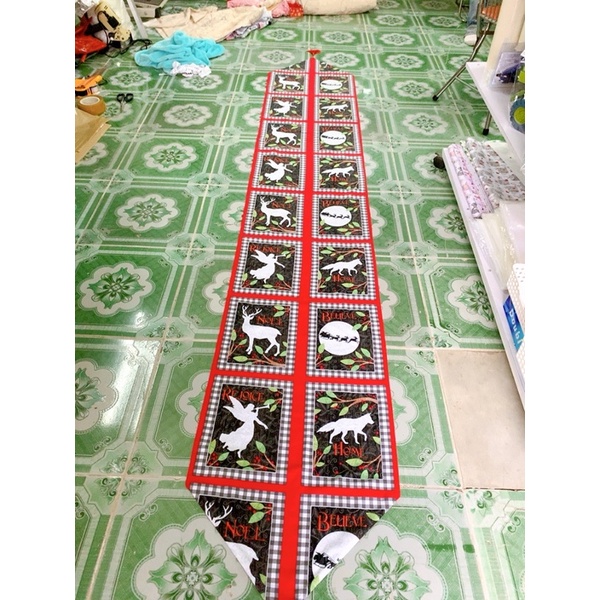 Tấm trải bàn table runner trang trí giáng sinh năm mới 50x280cm