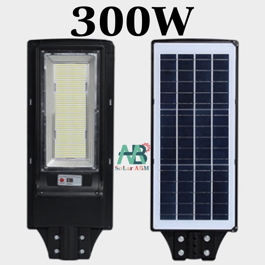 300W Đèn Đường Tấm Pin Liền Thể Năng Lượng Mặt Trời , Cảm Biến Chuyển Động , IP67 Chống Nước , mã: ABM-HX21300A