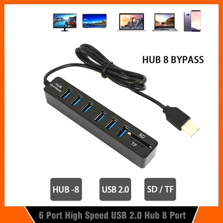 [Freeship] Bộ Chia USB 1 Ra 4 Cổng Usb Tốc Độ 3.0 - Hub Usb 3.0 | HUB USB 1 Ra 6 cổng + cổng SD/TF Card