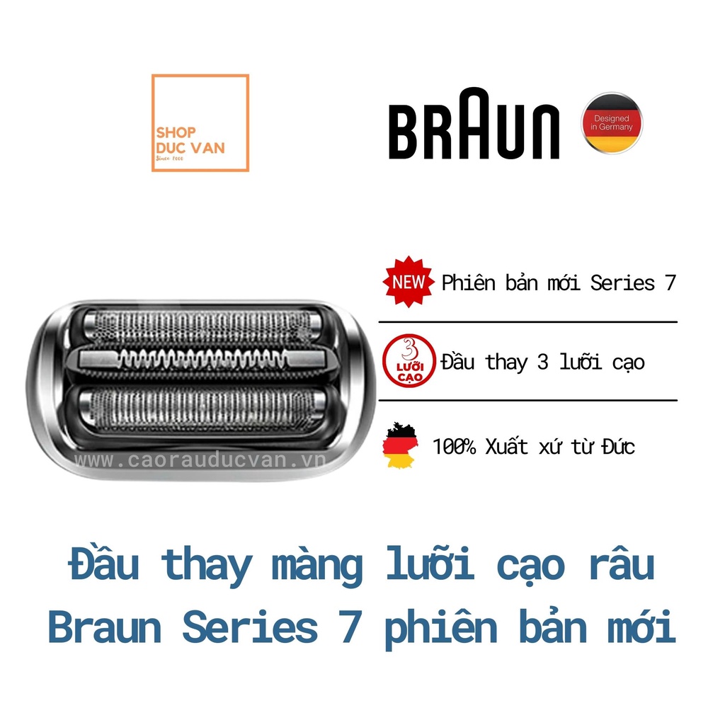 Đầu Thay Màng Lưỡi Máy Cạo Râu Braun Series 7 Phiên Bản Mới 7089cc 7085cc 7075cc 7071cc 7027cs 7025s 7020s Shop Đức Vân