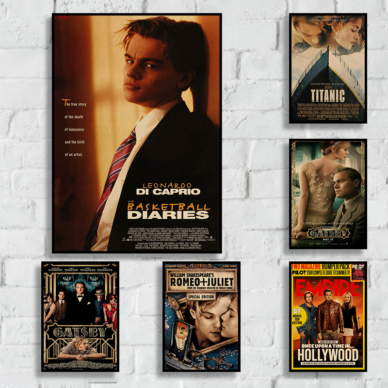 Leonardo Leonardo Series Phim Retro Time Poster Cổ Điển Hoài Cổ Giấy Kraft Poster Tranh Trang Trí (V