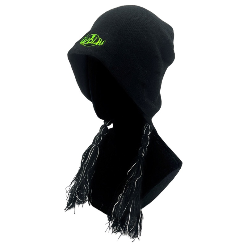 Mũ Dệt Kim Thiết Kế Bện Dây Bảo Vệ Tai Khi Lái Xe Vào Mùa Đông Cho Nữ