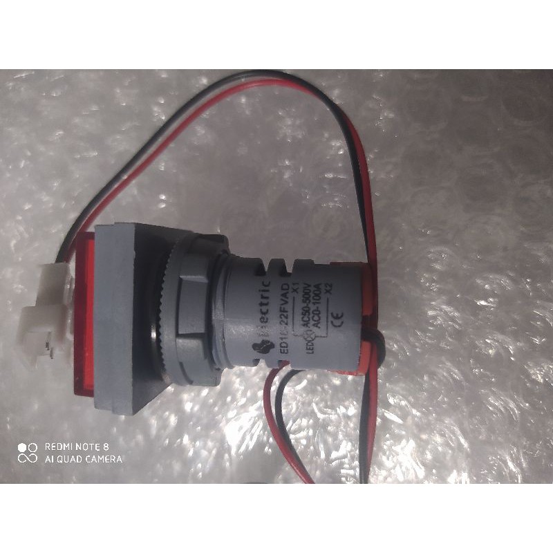 Đèn báo vôn và Ampe hình vuông phi 22mm